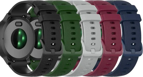 Miniatura 8 de Correa deportiva de repuesto de silicona compatible con Garmin Venu Sq 2 Music/Venu 2 Plus/Venu Sq Music, Vivomove 6 5 3 Music, Vivomove Luxe, Negro