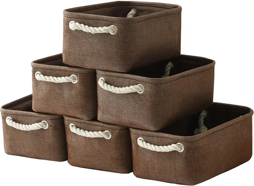 Miniatura 12 de TheWarmHome Contenedores de almacenamiento para estantes, tamaño mediano, 3 unidades, 13.8 pulgadas de largo x 9.8 pulgadas de ancho x 6.7 pulgadas