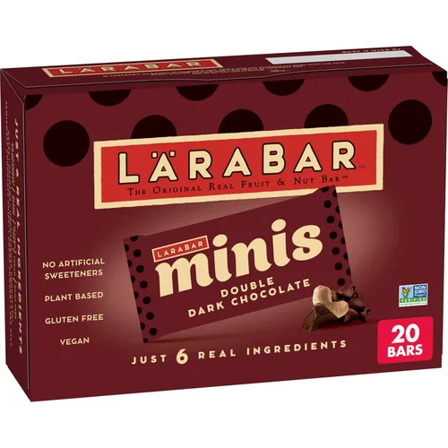 Miniatura 16 de Larabar - Mini barras de masa de galletas con chispas de chocolate, barra vegana de frutas y nueces sin gluten, barras de 0.78 onzas, 20