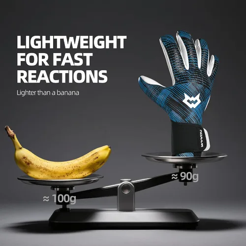Miniatura 4 de WVVOU Guantes de portero para Adultos y Jóvenes, Guantes de portero de fútbol profesionales transpirables con palma de látex adhesivo de 4+3mm