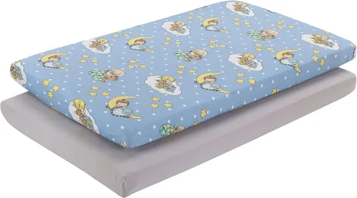 Miniatura 13 de Paquete de 2 sábanas de colchón n Play, 100% algodón percal, suaves, portátiles, para cuna, para niñas con búhos/corazones y diseño rosa sólido