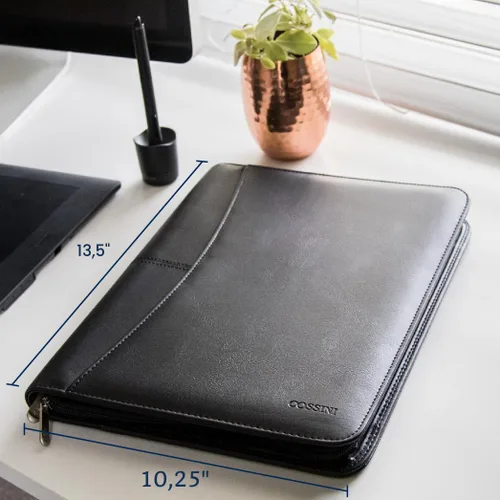 Miniatura 4 de cossini Premium con Business portafolios/portadocumentos de piel sintética cierre con cierre y el Interior 10.1 inch Tablet Sleeve