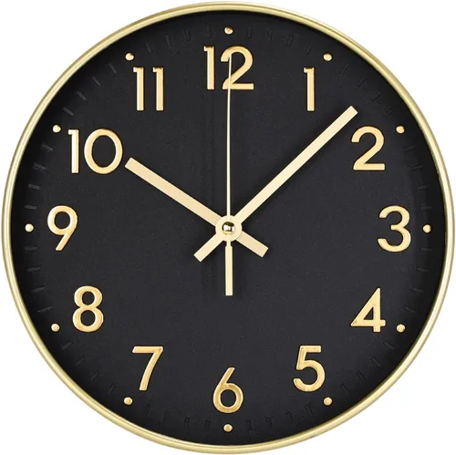 Reloj de pared moderno y simple de cuarzo, reloj decorativo sin tictac, silencioso, funciona con pilas, reloj de pared redondo para sala de estar,