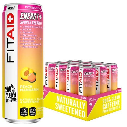 Miniatura 12 de Bebida FITAID ENERGY, 0.007 onzas de cafeína natural, keto, piña y mora, omega-3, 15 calorías, paleo, vegana y sin gluten, sin edulcorantes