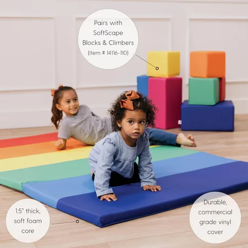 Miniatura 5 de FDP SoftScape Space Saver Plegable Alfombra de Juego para Niños - Espuma Suave y Resistente de 1.5 Pulgadas de Grosor, Alfombra de Piso Plegable