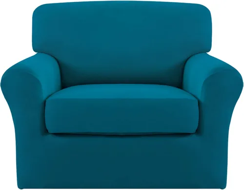 Miniatura 30 de Easy-Going Funda de sofá suave y elástica de 3 piezas para perros, funda de sofá lavable para sofá de 2 cojines separados, protector elástico