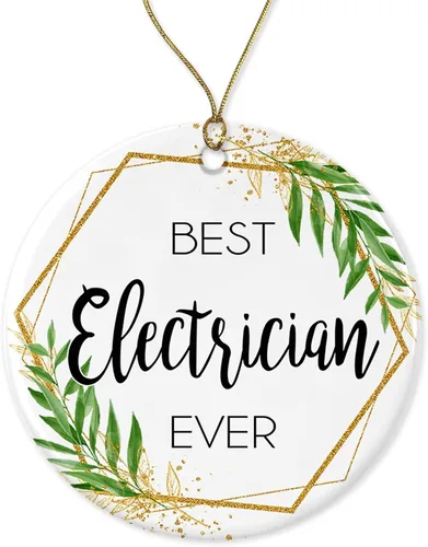 Electrician Christmas Ornament - Christmas Ornament Gift for Electrician - World's Best Electrician - Best Electrician Ever - Electrician Gifts