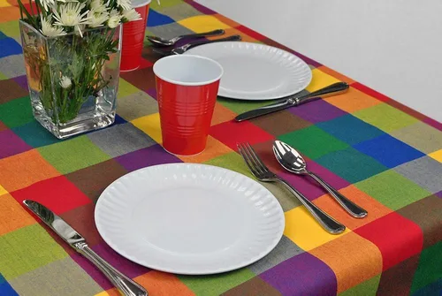 Miniatura 8 de DII Plato redondo de melamina reutilizable de 9 pulgadas para fiesta o picnic, juego de 12, blanco