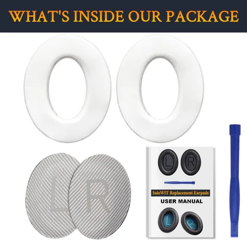 Miniatura 7 de SoloWIT Almohadillas de repuesto de gel refrigerante para auriculares Bose QuietComfort 35 (QC35) y Quiet Comfort 35 II (QC35 II), almohadillas