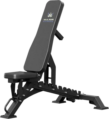 MAJOR FITNESS Banco de pesas, banco de entrenamiento ajustable para entrenamiento de fuerza, prensa de banco y entrenamientos de cuerpo completo