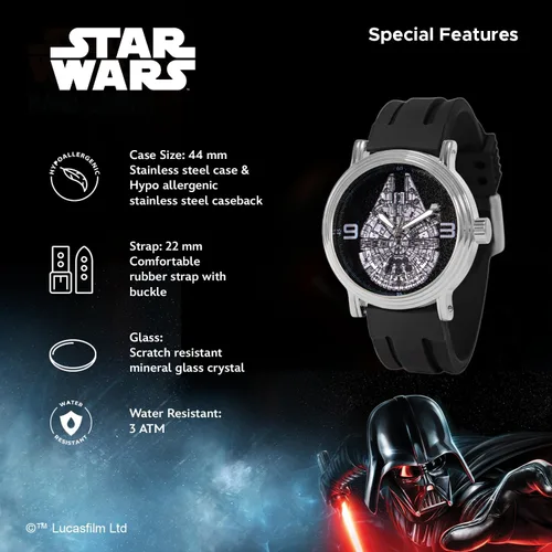 Miniatura 4 de Star Wars Reloj de cuarzo analógico vintage para adultos