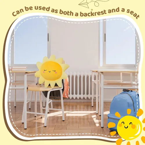 Miniatura 5 de Juexica 1 pieza de cojín de felpa con forma de sol para sofá, cojín de piso con forma de sol, lindo juguete de felpa para niños, mujeres, niñas