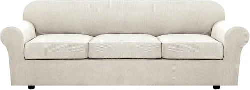 Miniatura 81 de H.VERSAILTEX - 3 fundas de sofá elásticas para 2 cojines de sofá. Fundas para muebles de sala de estar (funda base más 2 fundas de cojín de asiento)