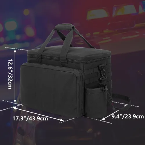 Miniatura 7 de Trunab Patrol Bag - Organizador de asiento delantero de coche para policía, bolsa de servicio militar con funda para laptop de 15.6 pulgadas