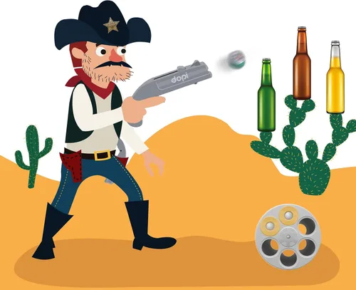 Abrebotellas de cerveza, abrebotellas de DOPI Gun, lanzador creativo y divertido lanzador de tapas de cerveza, abridor de botellas de cerveza,
