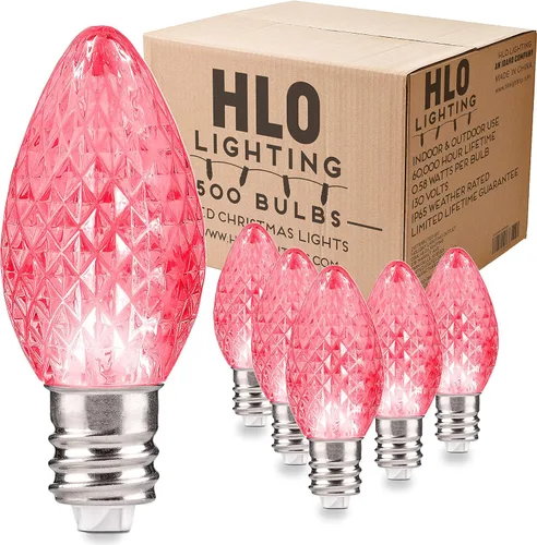 Miniatura 10 de Repuesto de focos de luz navideñas Holiday Lighting Outlet de ledes C7, grado comercial, 3 diodos (ledes) en cada foco, se adapta a los conectores