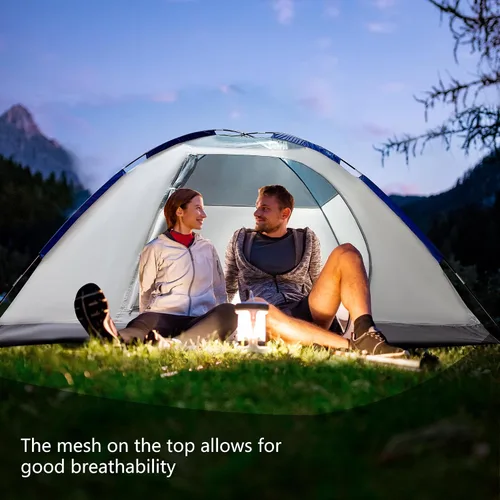 Miniatura 5 de ASFANES Screened Camping Tent, 3-4 Person Waterproof, Haven Tent, Backpack Double Layer Shelter, Easy Setup and Portable for Outdoor, Picnic or Azul