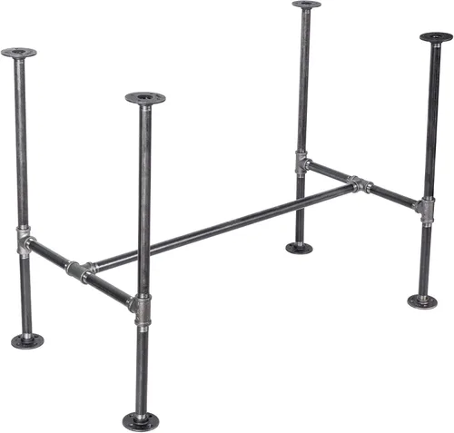 Miniatura 10 de PIPE DECOR Base de mesa de comedor de cocina industrial, tubo de 3/4 pulgadas, marco de metal rústico de 30 pulgadas de altura para oficina en casa