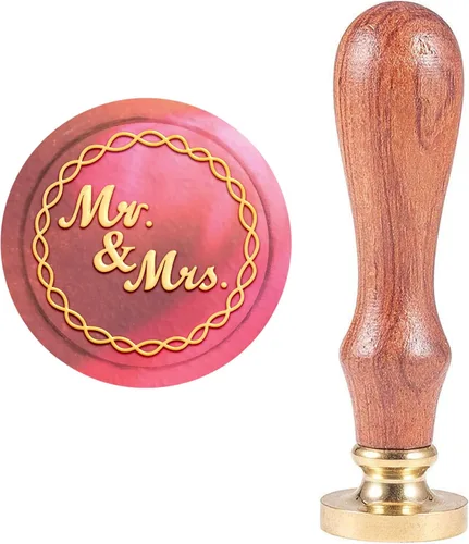 Miniatura 13 de CRASPIRE You're Invited - Sello de cera para boda, día de San Valentín, boda, rosa, vintage, 0.984 in, mango de madera extraíble para sobres