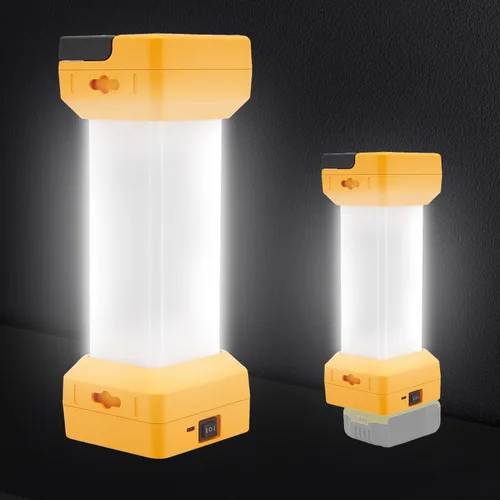 Luz LED de 2900LM 20V compatible con batería DEWALT 20V MAX, lámpara portátil inalámbrica de 360°, linterna de campamento DEWALT de emergencia, luz