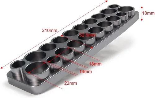 Miniatura 3 de YEAHRUN-Soporte multifunción para destornillador, bandeja de exhibición para juguetes de control remoto, metal CNC, 20 ranuras, 1 Uds.