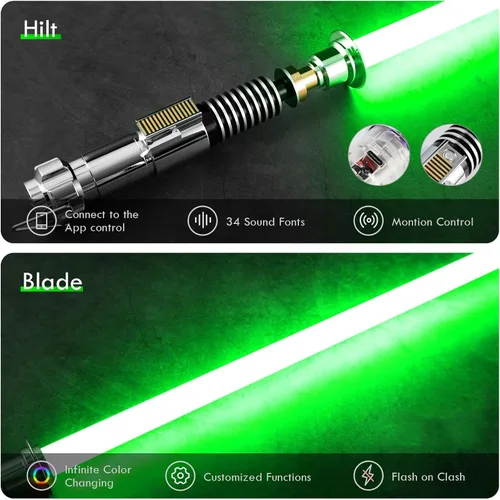 Miniatura 3 de CUSTOM SABER Sable de luz Xenopixel 3.0 de oscilación suave, sable de luz de 34 fuentes de sonido, control de movimiento, sables de luz que cambian