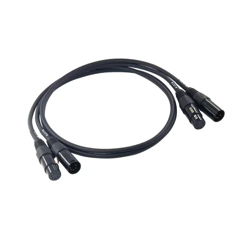 Miniatura 2 de WJSTN Cable XLR DMX-512 macho a hembra XLR Cable Pro Audio Performance y dispositivos de grabación de 3 pies (5 pines macho a XLR 5 pines hembra)