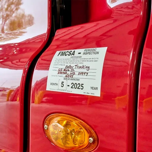 Miniatura 3 de FMCSA - Etiqueta de inspección periódica, paquete de 10 unidades, 5 x 5 pulgadas, vinilo autoadhesivo permanente, cumple con los requisitos de DOT
