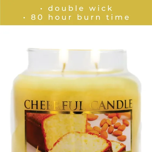Miniatura 4 de A Cheerful Giver - Vela en tarro de vidrio perfumada con sabor a pastel de mantequilla de almendra (16 onzas) con tapa y fragancia fiel a la vida