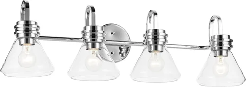 Miniatura 24 de Kichler Farum 55153CH - Aplique de pared de 1 luz de 7.25 pulgadas con cristal ópalo en cromo, para chimenea, cocina, dormitorio, pasillo o tocador