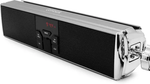 Miniatura 9 de GoldenHawk - Altavoces estéreo para motocicleta (impermeables, Bluetooth, inalámbricos) Soporte de manillar MP3 Reproductor de Música Amplificador