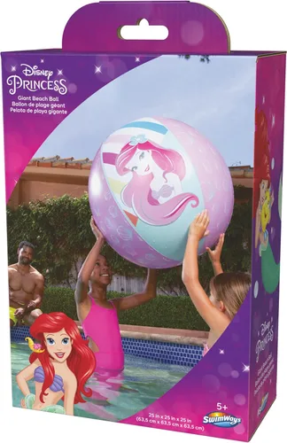 Miniatura 6 de Swimways Disney Princess Ariel - Pelota de playa gigante, juguetes de playa para niños y accesorios de piscina, juguetes de sirenita para niños de 5