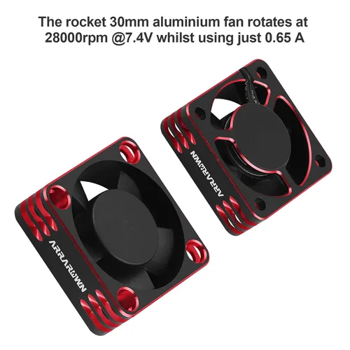 Miniatura 2 de Ventilador de refrigeración para motor de automóvil a control remoto, paquete de 2 unidades de 28000 rpm, ventilador de enfriamiento ESC sin