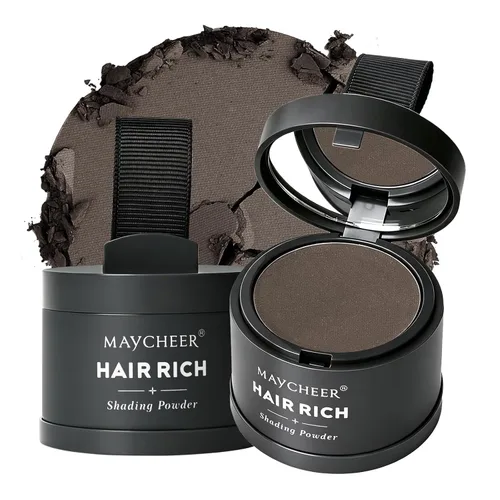 Miniatura 12 de Polvo de retoque de raíz, sombra de línea capilar negra para cabello delgado, cobertura de cabello gris, mujeres y hombres