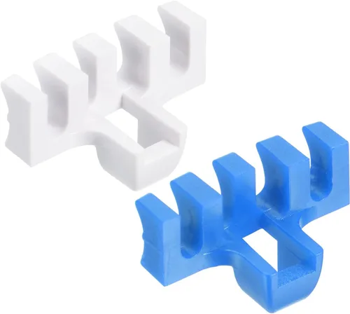 PATIKIL Esparcidor de carga de raqueta de cuerda de bádminton, protector de adaptador de carga de alta libra de raqueta Azul-Blanco