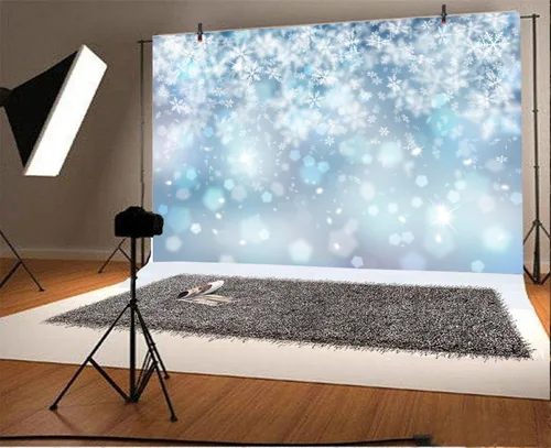 Miniatura 2 de Telón de fondo de copos de nieve cayendo de 2,1 x 1,5 m para retratos de fotografía de invierno, copos de nieve de hielo, sesión de fotos, recién