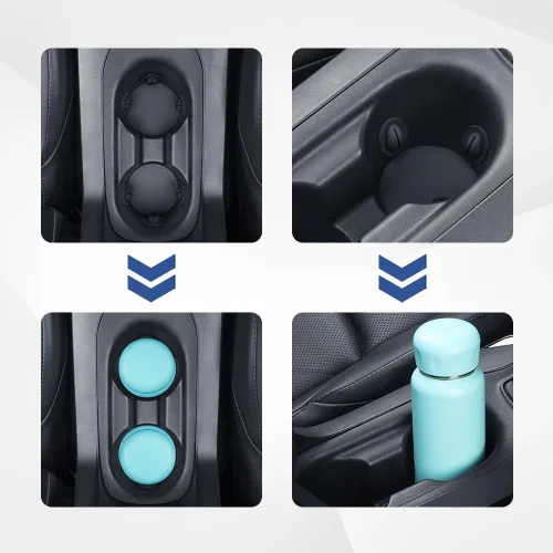 Miniatura 6 de 2026 Último Inserto/Soporte de Portavasos para Automóvil Limitador de Posición - Posavasos de Silicona Antivibración para Automóvil Estabilizadores