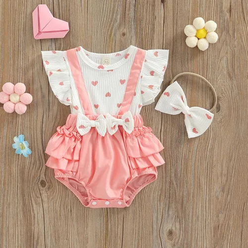 Miniatura 63 de Mubineo Ropa de verano para bebé niña, sin mangas, encaje floral, vestido de mameluco para recién nacido