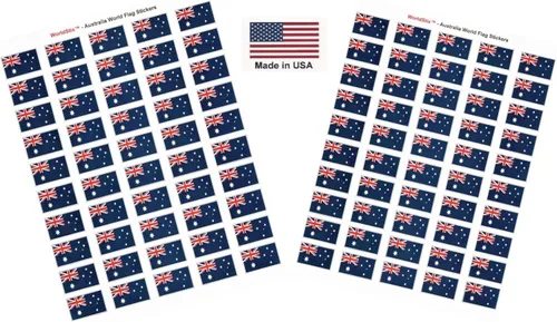 Miniatura 85 de 100 calcomanías de la bandera de Alaska; 1.5" x 1" hechas en Estados Unidos, calcomanías autoadhesivas de la bandera del estado para álbumes