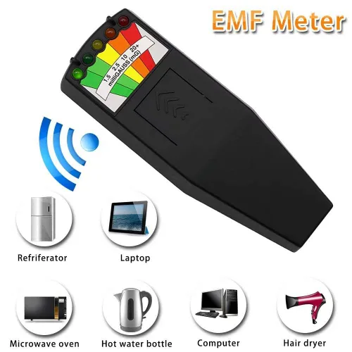 Miniatura 6 de Medidor Emf Caza de Fantasmas: Medidor Emf Detector de Radiación para EF RF MF - Detector Emf Portátil o Inspecciones Emf para Hogar y Oficina, Negro