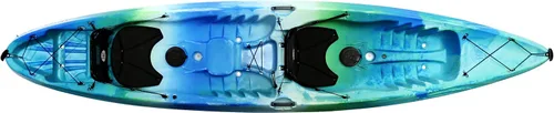 Miniatura 9 de Perception Tribe 13.5 - Kayak tándem sentado en la parte superior para diversión completa, almacenamiento trasero grande con amarres Dapper