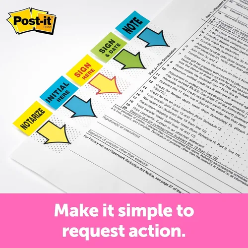 Miniatura 7 de Post-it Banderas 680-SD2, de 1 pulgada de ancho, verde, banderas de señal y fecha - Paquete de 24