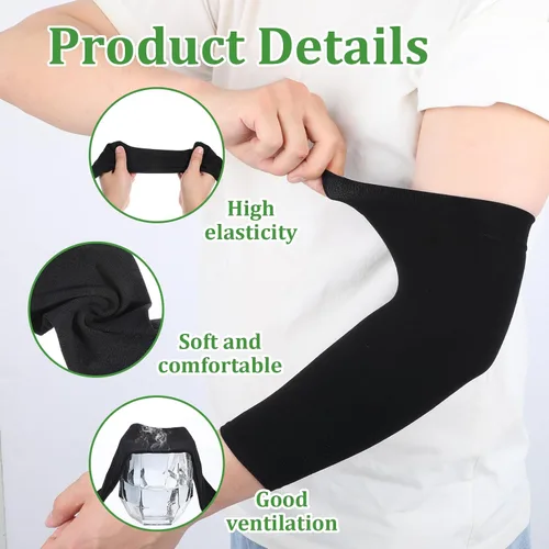 Miniatura 4 de 2 pares de mangas protectoras de compresión para el antebrazo para mujer, manga protectora de compresión para el antebrazo para mujeres y hombres
