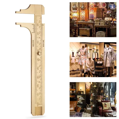 Miniatura 5 de Yosoo Health Gear Vernier Pinza, micrómetro de latón de doble escala deslizante, 3.937 in