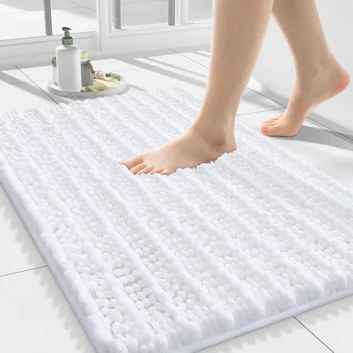 Miniatura 177 de Smiry Alfombras de Baño 24x16 pulgadas, Alfombras de Baño de Chenilla Extra Suaves y Absorbentes, Respaldo de Goma Antideslizante, Lavable a Máquina