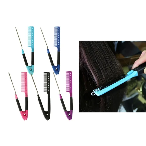 Miniatura 2 de Peine para alisar el cabello para el hogar, cepillo para alisar el cabello, peine de separación rápido para mujeres