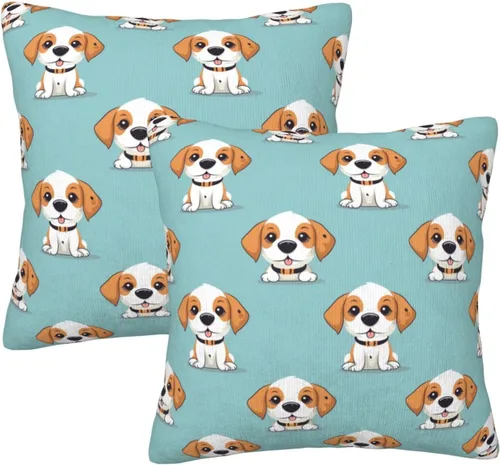Miniatura 31 de Juego de 2 fundas de almohada cuadradas de Acción de Gracias, hojas de arce otoñales, fundas protectoras para sofá con cremallera oculta, 16 x 16