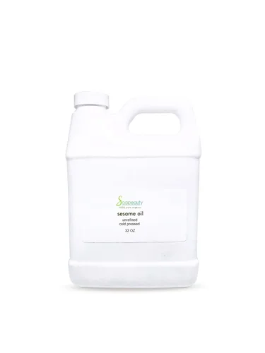 Miniatura 4 de Aceite de sésamo portador de virgenes sin refinar tostado prensado en frío de 4 onzas a 1 libra (48 onzas (3 x 16 onzas)