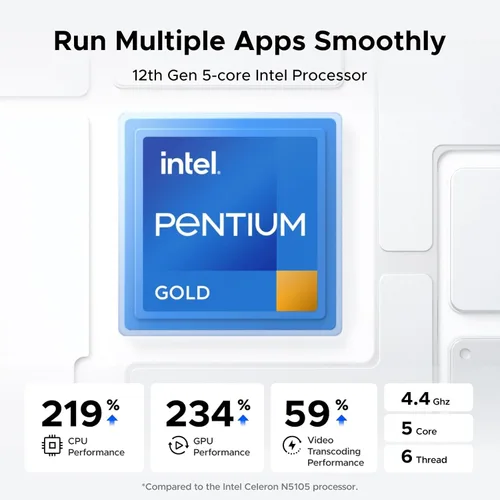 Miniatura 5 de UGREEN NAS DXP4800 Plus NAS de escritorio de 4 bahías, CPU Intel Pentium Gold 8505 de 5 núcleos, memoria RAM DDR5 de 8 GB, SSD de 128G integrado, 1