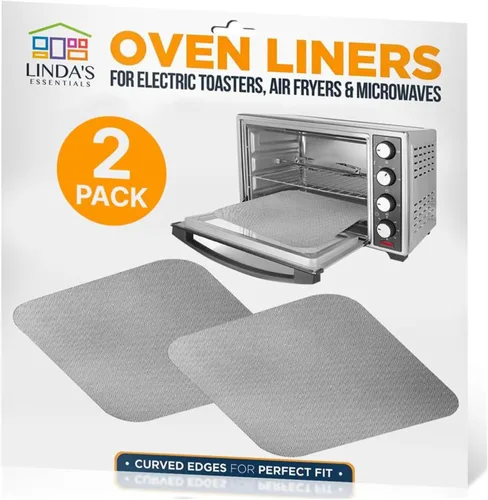 Miniatura 10 de Revestimientos para horno tostador para la parte inferior del horno (paquete de 4) revestimientos reutilizables antiadherentes resistentes al calor